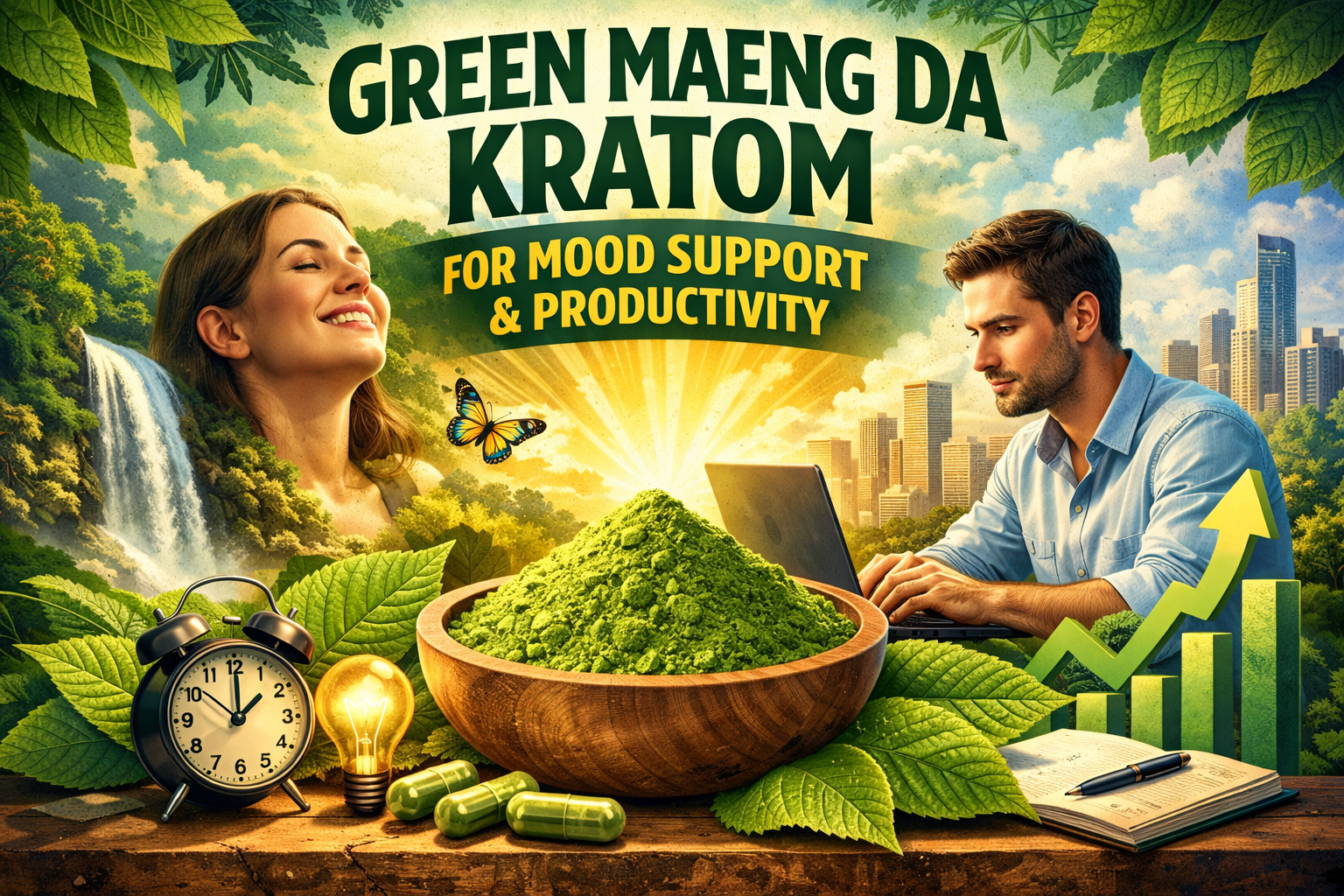 Green Maeng Da Kratom for Mood Support And Productivity